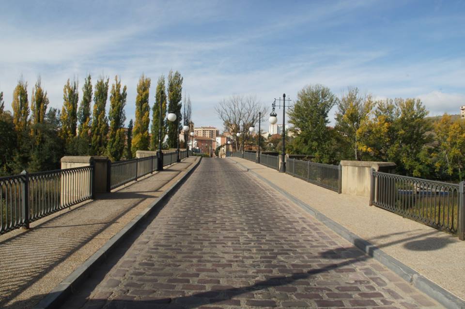 Puente desde el cual se divisa lo -que parece un maravilloso estanque alargado-.